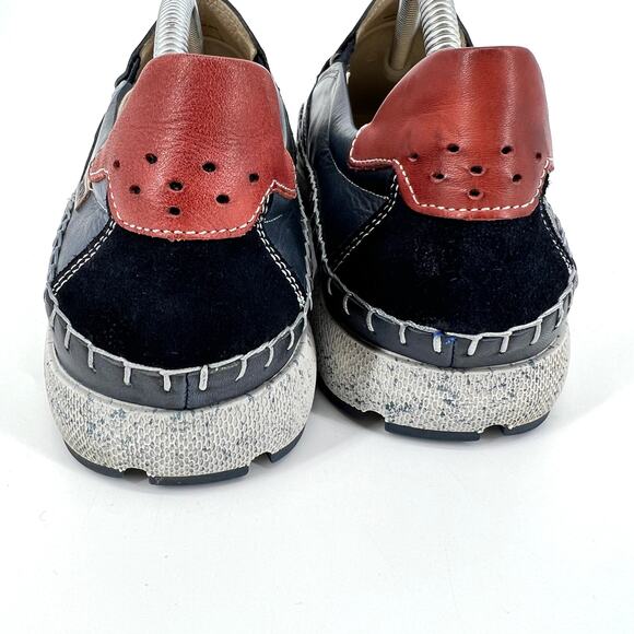 Pikolinos Leather Loafers Navy Blue Contrasting Whip-Stitching Euro Sz 43 main image 5